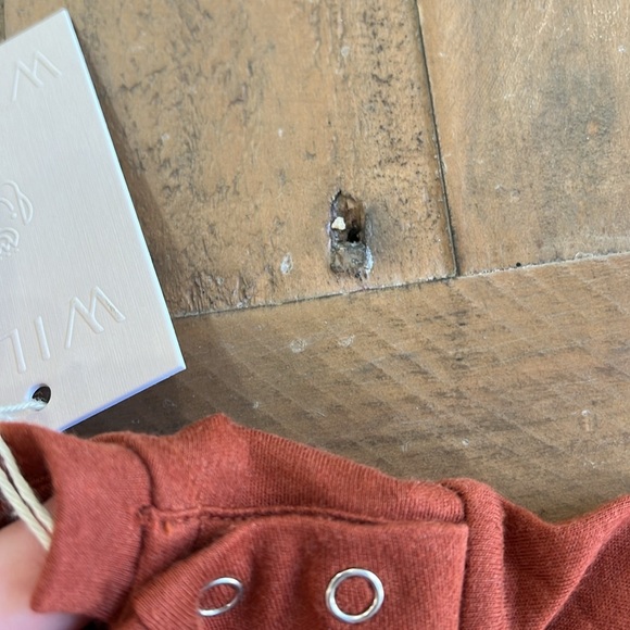 Wild Wawa rust long sleeve pocket tee nwt - Picture 4 of 6